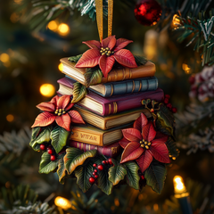 Poinsettia Stories Mica Ornament NCU0PT130