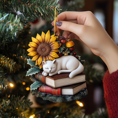 Purrfect Sunflowers Mica Ornament NCU0PT065