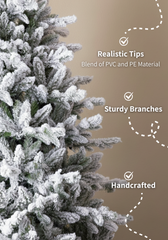 9' Queen Flock® Slim Artificial Christmas Tree With 900 Warm White LED Lights