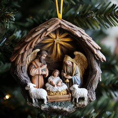 Sacred Scene Mica Ornament NCU0VH005