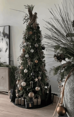 6.5' Yorkshire Fir Slim Artificial Christmas Tree with 400 Warm White LED Lights