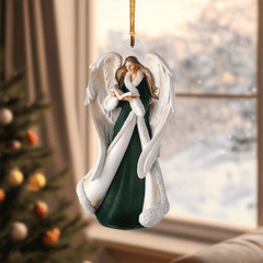 Emerald Angel Mica Ornament NCU0TL027