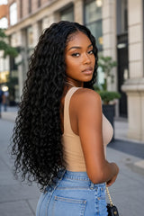 100% Human Hair Water Wave Wig 13x4 | Soft, Natural Look