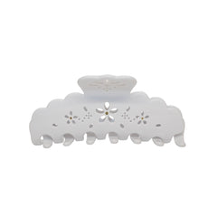 Big Effing Clip in Blanc Fleur Eyelet