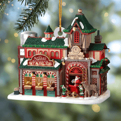Santa's Reindeer Stables Mica Ornament NCU0TL023