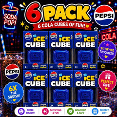 NeeDoh Nice Cube Pepsi Soda Edition Squishy Ice Cube Fidget Stress Relief Toy Kids Gift Ages 3+