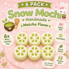 Matcha Snow Mochi Squishy Handmade Crunchy Sand Hidden Color Reveal ASMR Sensory Gift