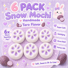 Taro Snow Mochi Squishy Handmade Crunchy Sand Hidden Color Reveal ASMR Sensory Gift