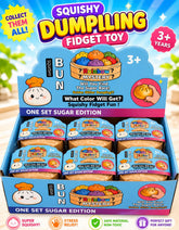 Glitter Dumpling Squishy Fidget Toy Mystery Blind Box, Collectible Sensory Toy
