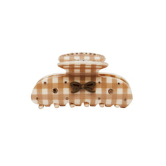 Sweetheart Clip in Mocha Kiss Gingham
