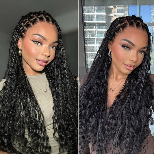 💖Real Scalp Knotless Braided Wig – Lightweight Fit