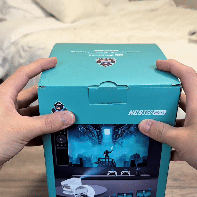 PlayRetro product box and projector packaging