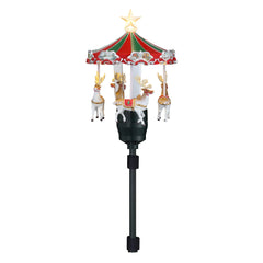 11 in. Animated Carousel Tree Topper
