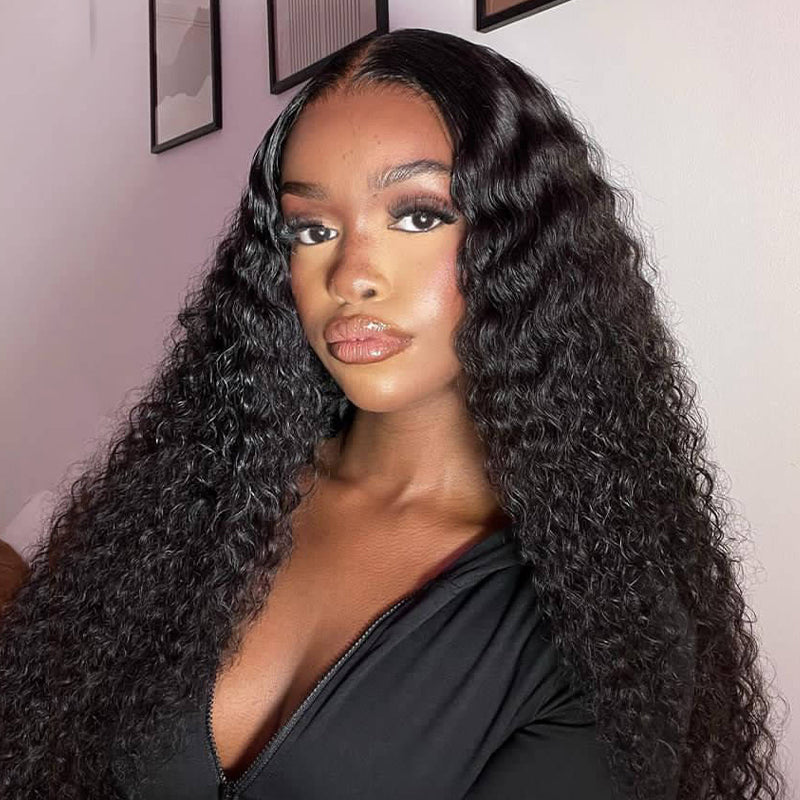 Pre Bleached Knots Water Wave 13x4 HD Lace Front Wig Pre-Plucked