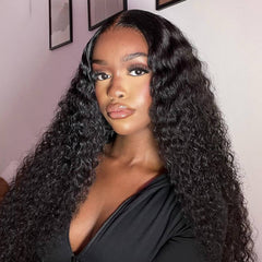 Pre Bleached Knots Water Wave 13x4 HD Lace Front Wig Pre-Plucked