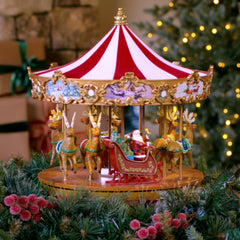 12 in. Animated Very Merry Carousel