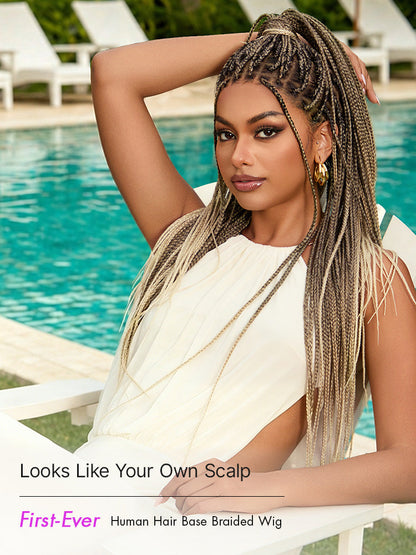💖Real Scalp Knotless Braided Wig – Lightweight Fit
