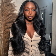 13x6 Lace Front Wig Body Wave HD Lace Frontal Wigs Pre Plucked With Baby Hair Natural Color