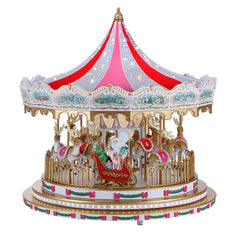 17 in. Animated Sugarplum Swarovski Carousel
