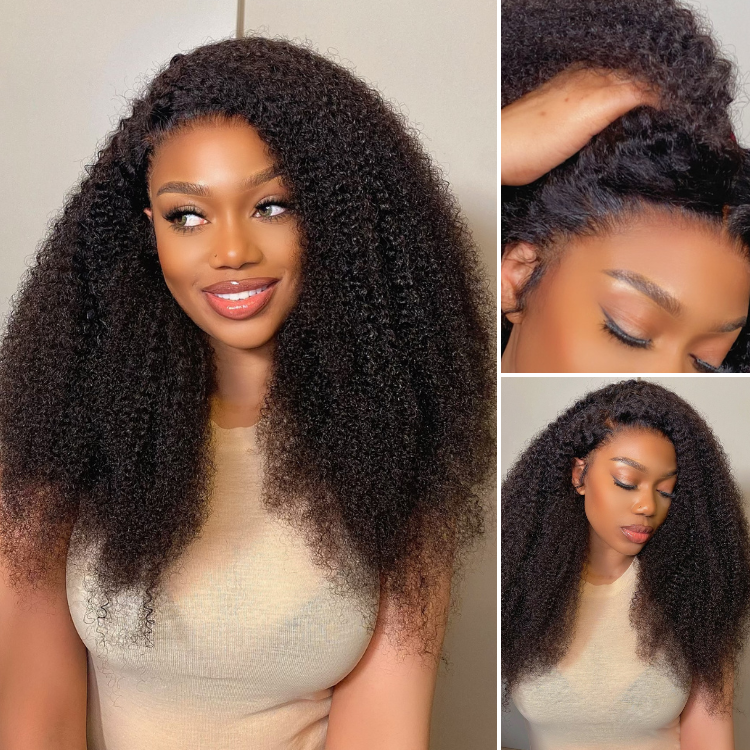 Afro Curly Glueless Free Parting 13x4 Frontal Lace Wig | Real HD Lace - US Only