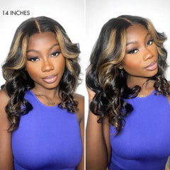 PreMax Blonde Mix Black Loose Wave Glueless 5x5 HD Lace Closure Wig Large & Small Cap - US Only