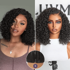 All-Day Comfort™ Wig Deep Wave Glueless Minimalist HD Lace Human Hair Curly Wig Pre-Cut Lace
