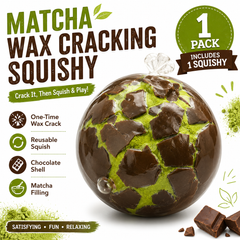 Matcha Wax Cracking Squishy ASMR Stress Ball Sensory Fidget Toy Crackling Crunch Gift