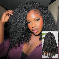 Full 13x6 Wear Go Burmese Curly Glueless Wig HD Lace Front Wig Invisi Draw-string
