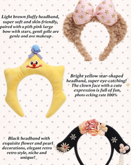 Funny 3D Doll Headband Set/3piece
