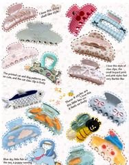 Cute Cartoon Acrylic Claw Clip Collection
