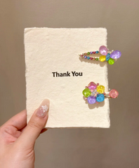 Rainbow Crystal Butterfly Hair Clip