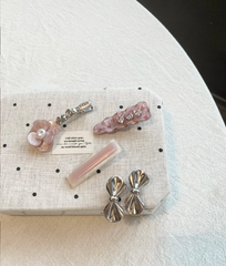 Silver Rhinestone & Pearl Hair Clip Assortment