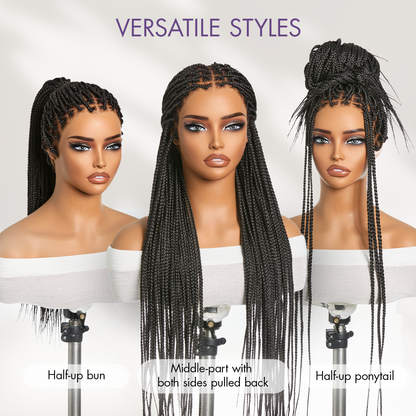💖Real Scalp Knotless Braided Wig – Lightweight Fit