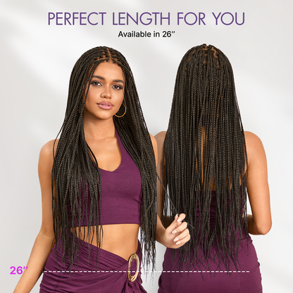 💖Real Scalp Knotless Braided Wig – Lightweight Fit
