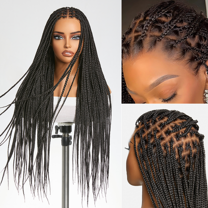 💖Real Scalp Knotless Braided Wig – Lightweight Fit