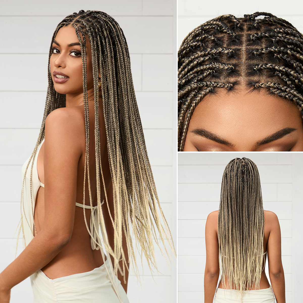 💖Real Scalp Knotless Braided Wig – Lightweight Fit