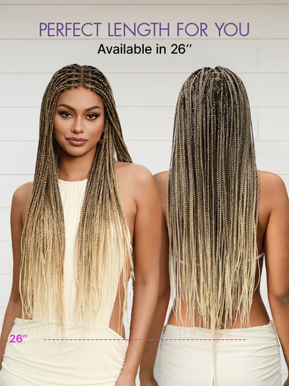 💖Real Scalp Knotless Braided Wig – Lightweight Fit