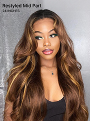 All-Day Comfort™ Wig 180% Density Honey Golden Blonde Loose Body Wave 7x6 Closure HD Lace Human Hair Wig Pre-Cut Lace