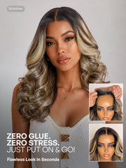 All-Day Comfort Wig 180% Density Loose Wave Sun-Kissed Blonde Highlight Glueless 7x6 Closure HD Lace Wig Pre-Cut Lace