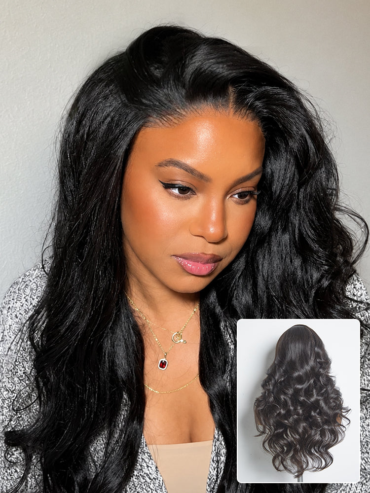 All-Day Comfort 250% Density Glueless 7x6 Closure HD Lace Loose Body Wave Long Wig Pre-Cut Lace
