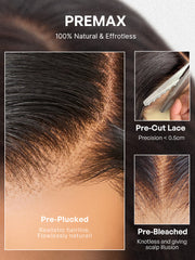 All-Day Comfort 250% Density Glueless 7x6 Closure HD Lace Loose Body Wave Short Wig Pre-Cut Lace