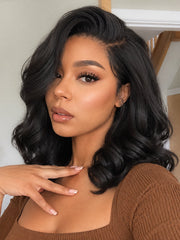 All-Day Comfort 250% Density Glueless 7x6 Closure HD Lace Loose Body Wave Short Wig Pre-Cut Lace