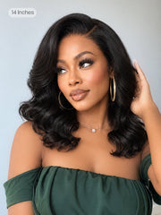All-Day Comfort 250% Density Glueless 7x6 Closure HD Lace Loose Body Wave Short Wig Pre-Cut Lace