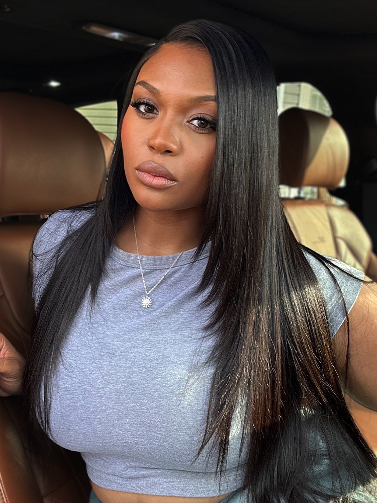 All-Day Comfort™ Wig 180% Density Butterfly Cut Layered Light Yaki Straight Glueless 7x6 Closure HD Lace Human Hair Wig Pre-Cut Lace
