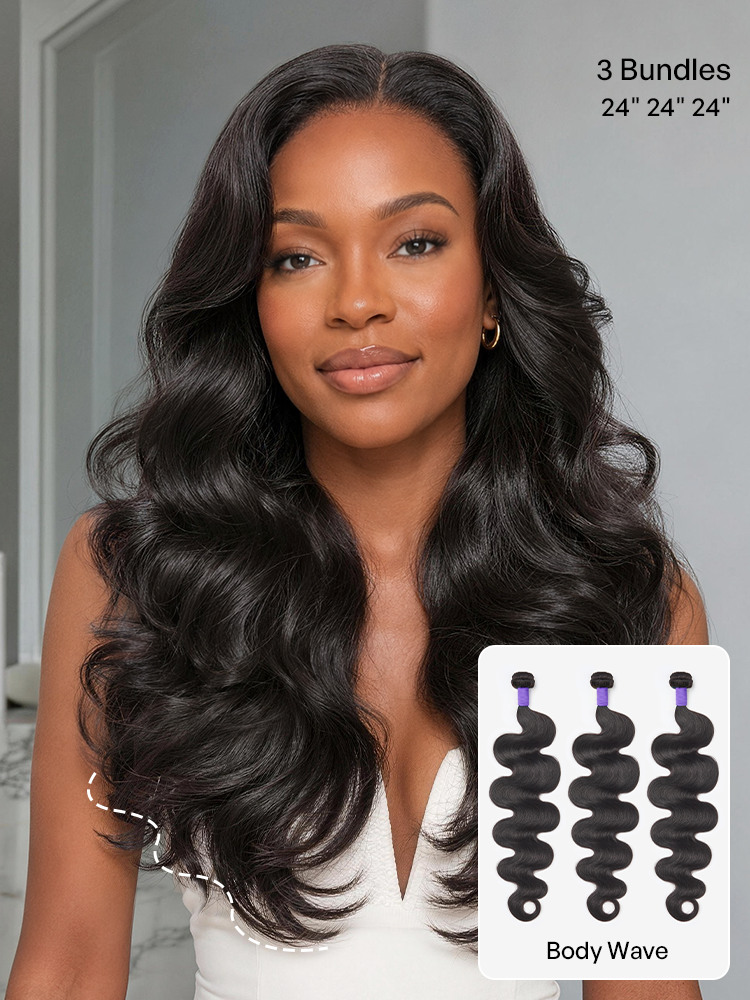 3pcs Body Wave / Water Wave / Deep Wave / Yaki Straight / Silky Straight 100% Virgin Human Hair Bundles