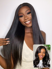 PreMax Wigs - 180% Density  Straight Glueless 13x4 Frontal Lace Long Wig Pre-Cut Lace