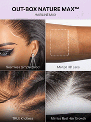 NatureMAX™ Silky Straight Glueless Ear-to-ear 13x4 HD Lace Front Wig Pre-Cut Lace