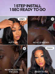 Hair Mature Bouncy Curl Left C Part Glueless Minimalist HD Lace Wig Pre-Cut Lace