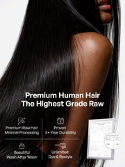 Originalive™ Bundles - 100% Unprocessed Raw Human Hair Natural Shiny Soft Long-lasting Premium Straight Hair Weft US Only