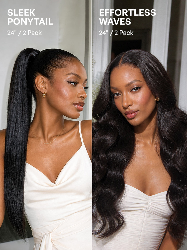Yaki Straight Zero Trace Airysoft Invisible Clip in Hair Extensions 110g Upgraded Seamless Blend & Soft